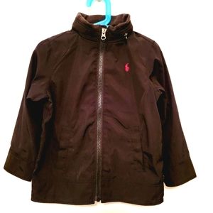 Black Polo Ralph Lauren Zip Jacket Size 4/4T